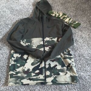 Nike dri-fit Camo full zip hoodie
